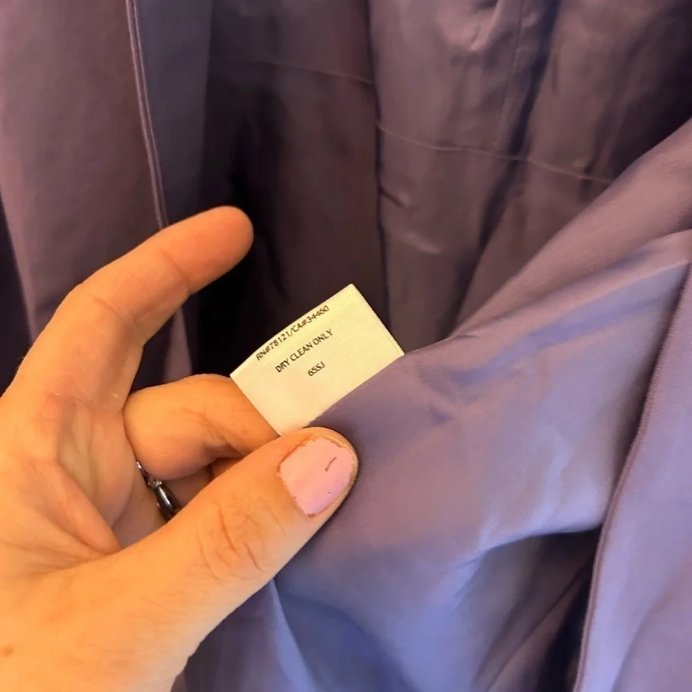 EILEEN FISHER Ladies 1X Purple Open Front Jacket With Pockets Size